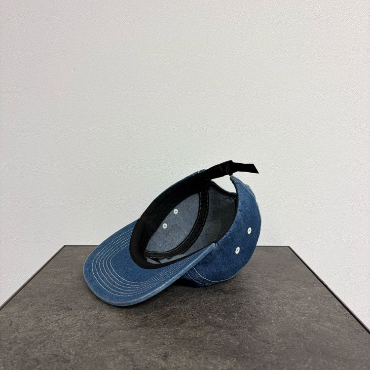 (OS) 슈프림 박스로고 캠프캡 모자 스티치 데님--5