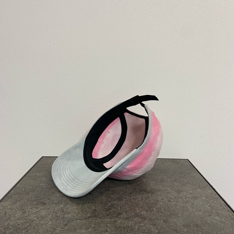 (OS) 슈프림 박스로고 캠프캡 모자 다이드 핑크--5