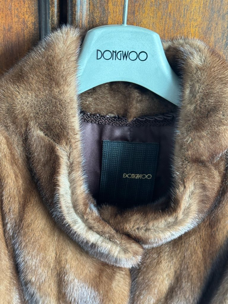 동우 밍크 코트 브라운--1