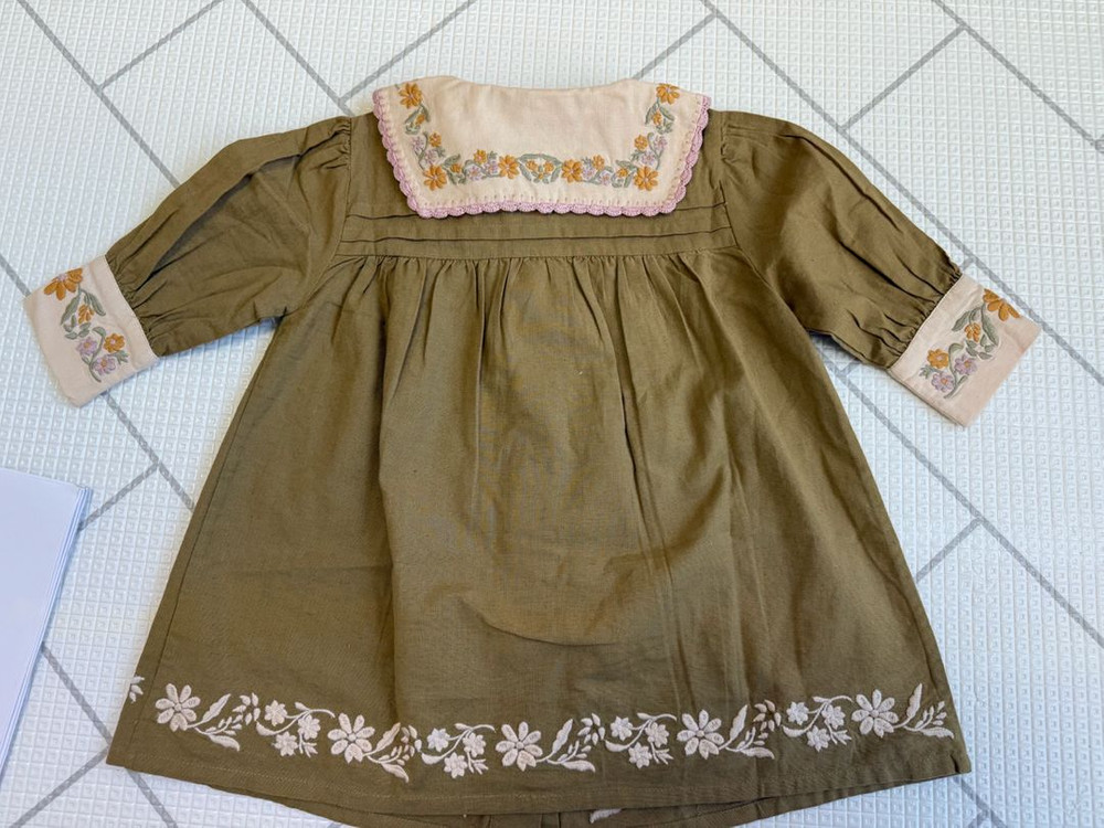 아폴리나 카키벨 베티 드레스 3-5y 새상품--1