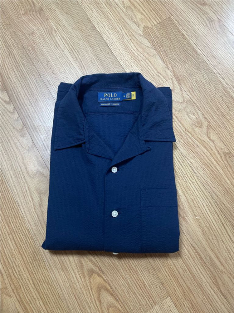 폴로 M 시어서커 초어 자켓 네이비 QR매장판--6