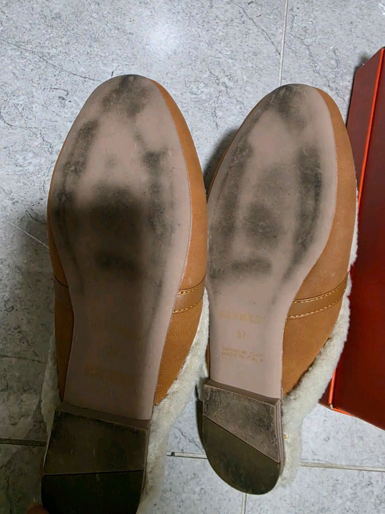 에르메스 퍼 슬리퍼--2