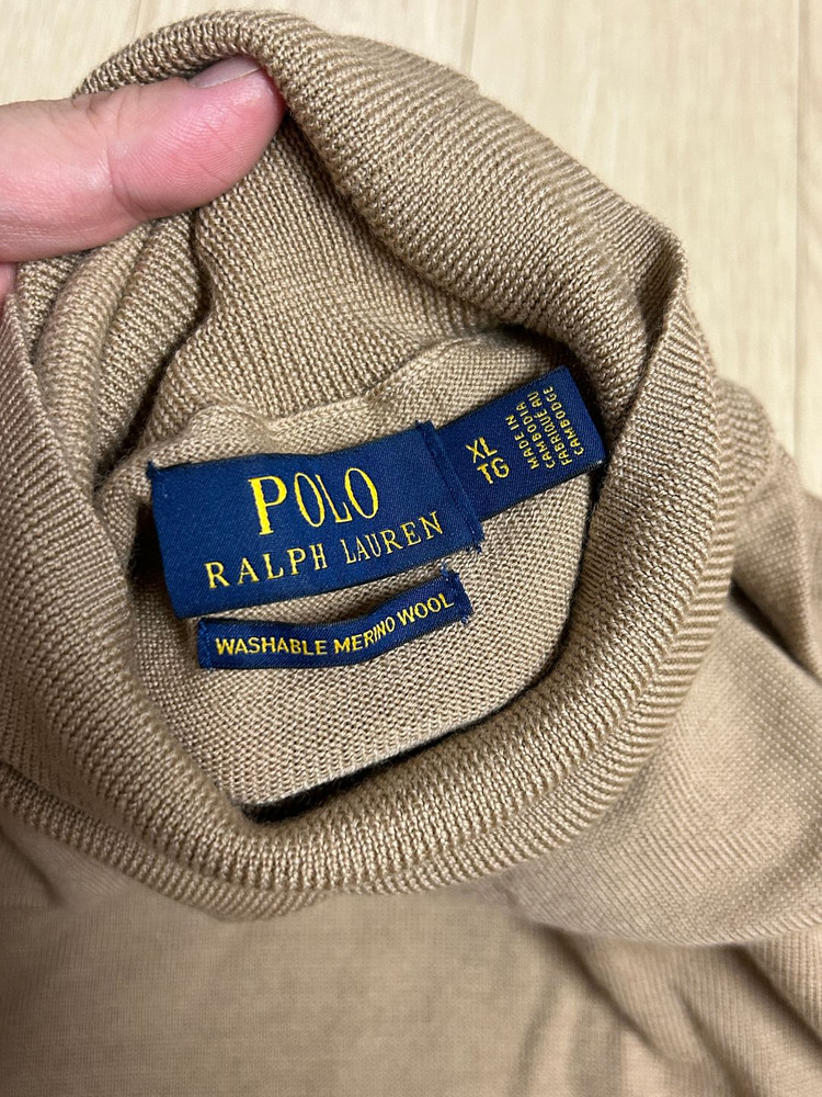 [폴로 랄프로렌] 메리노울 터틀넥 베이지 XL 사이즈--2