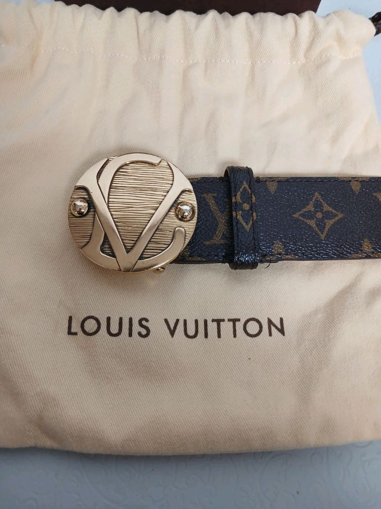 루이비통 모노그램 여성벨트 금장 정품입니다--3