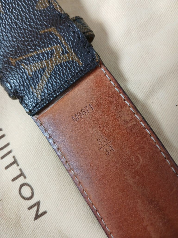 루이비통 모노그램 여성벨트 금장 정품입니다--4