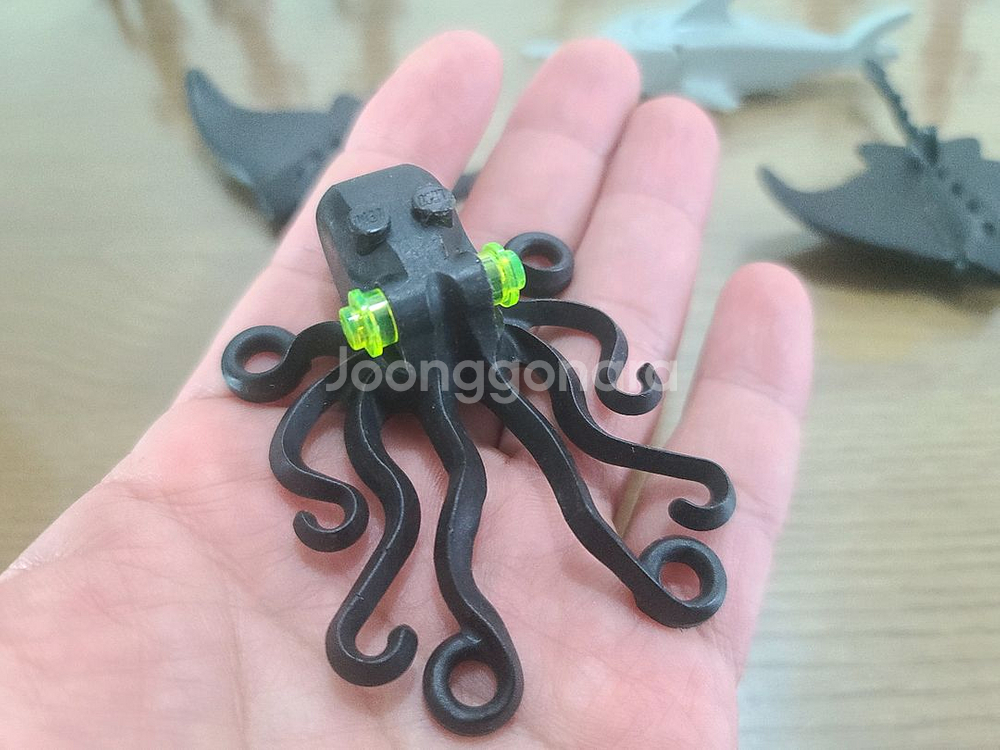 올드레고 고무재질 공룡6개와 렙터 문어 가오리등--2