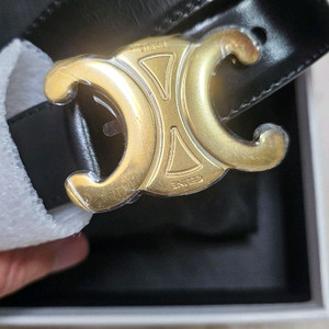 셀린느 트리오페 벨트 금장 블랙 여성용