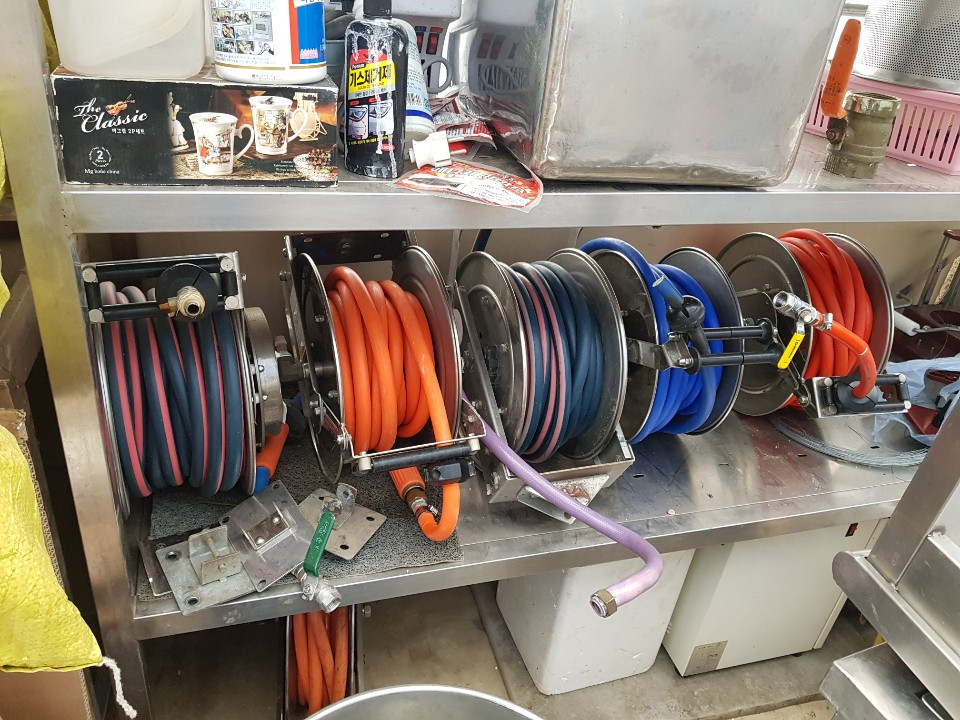 호스릴...고압호스릴...주방청소용호스릴... 이미지