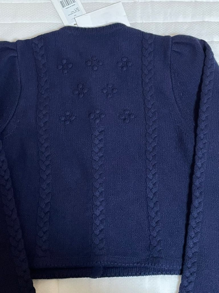 eenk 잉크 TITI Floral Pattern 가디건 새상품 네이비 비아플레인 렉토 시눈 메종마레 오버듀플레어 이미지