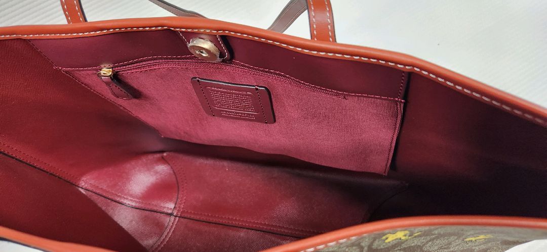 코치 피너츠 시그니처 캔버스 스누피 우드스탁 프린스 숄더백.토드백--6