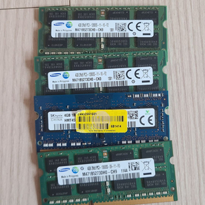노트북용 램 DDR3 4gb 4개 - 삼성 및 하이닉스