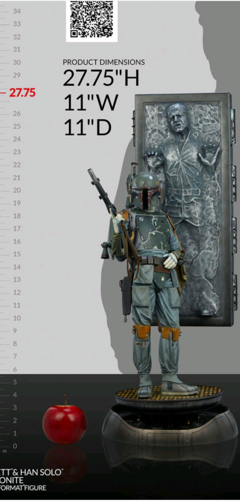 사이드쇼 카보나이트 한솔로 보바펫 1/4 이미지