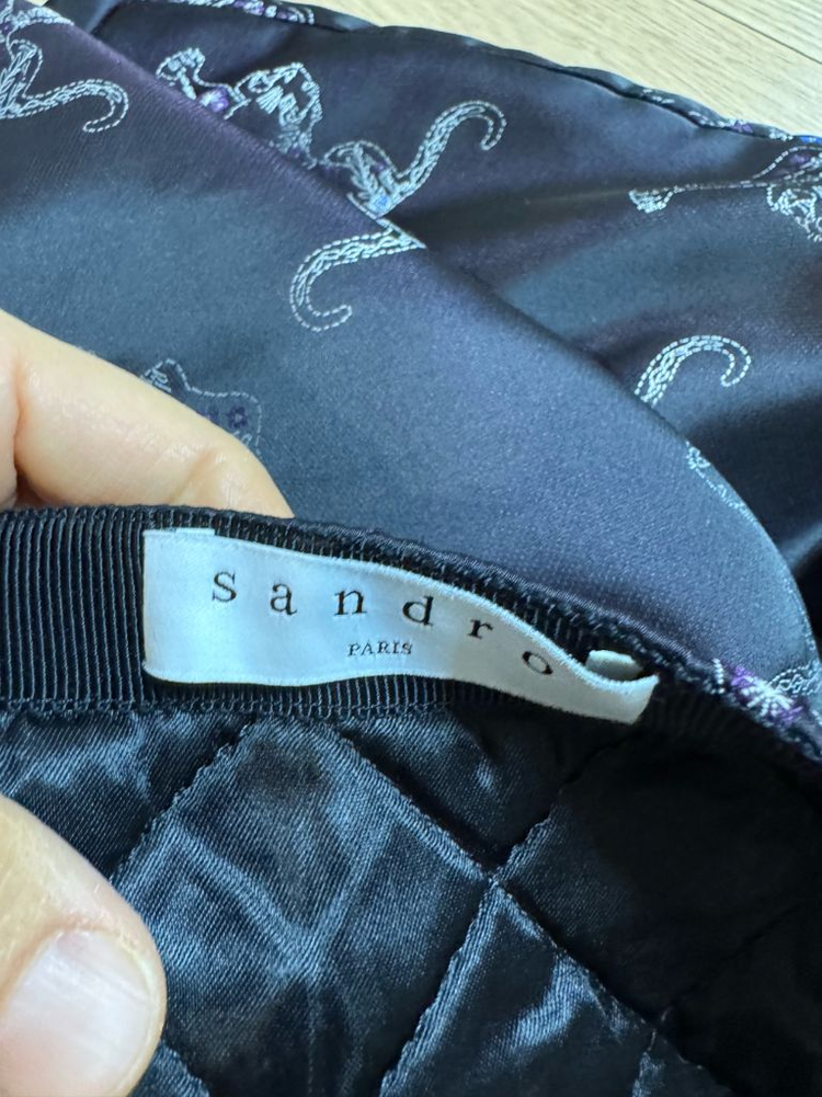 산드로 퀼팅 스커트--4