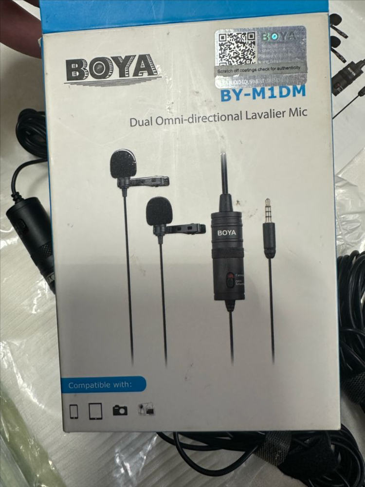 보야 마이크 BOYA BY-M1DM 3.5m단자 핀마이크 라발리에--0