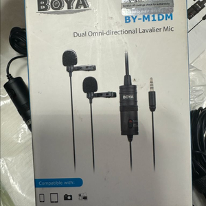 보야 마이크 BOYA BY-M1DM 3.5m단자 핀마이크 라발리에