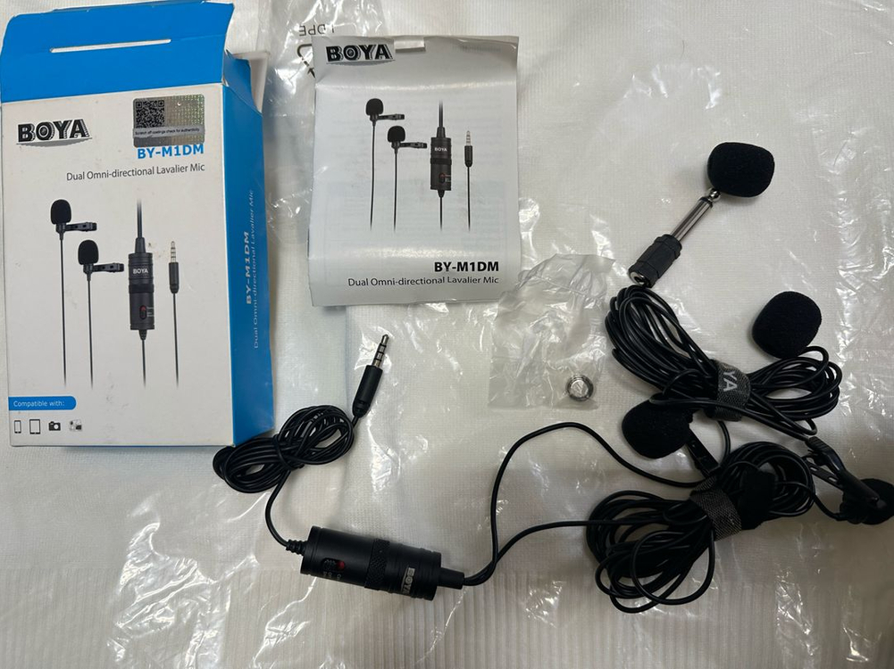 보야 마이크 BOYA BY-M1DM 3.5m단자 핀마이크 라발리에--1