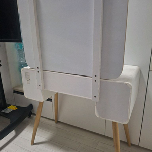 원목 화장대 + 에펠체어 화이트 세트