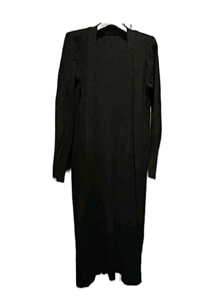 블랙 골지 롱가디건 Free--1