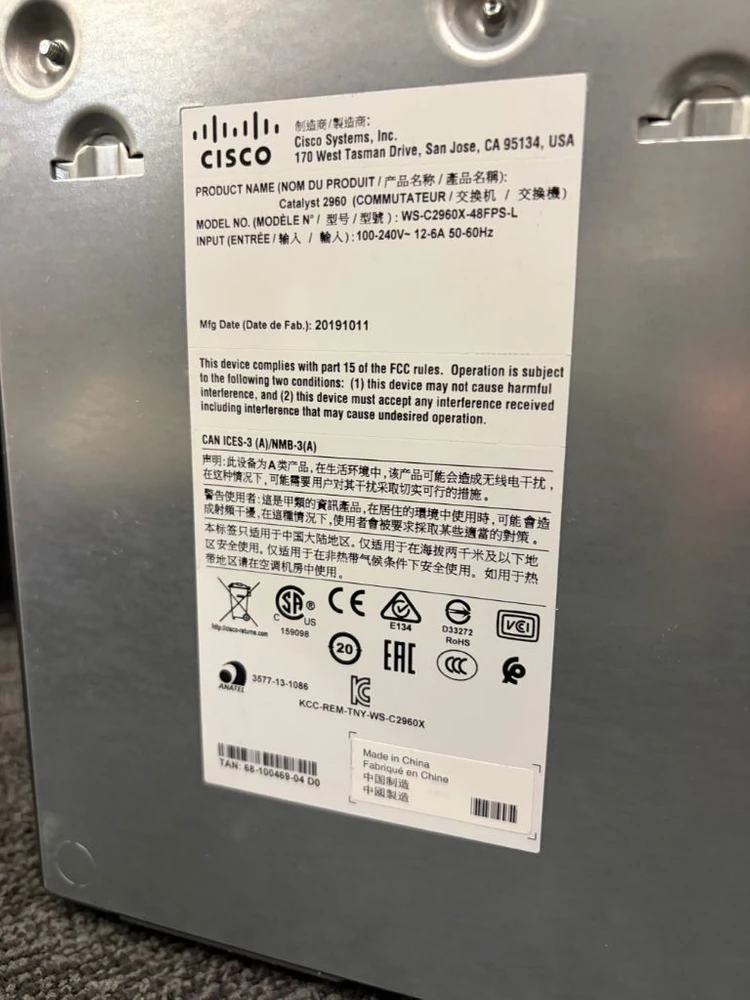 Cisco Catalyst 스위치 WS-C2960X-48FPS-L 이미지