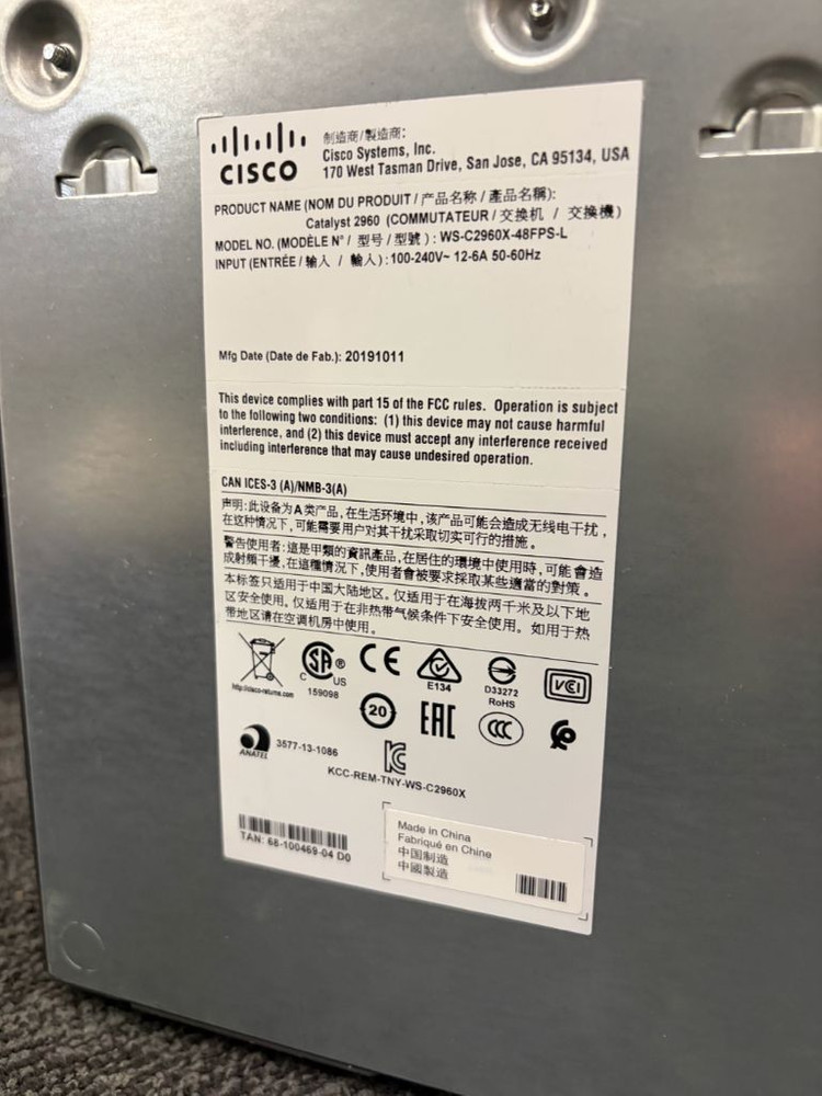 Cisco Catalyst 스위치 WS-C2960X-48FPS-L--1