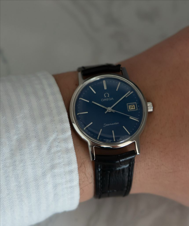 오메가 씨마스터 청판 수동 빈티지 시계 이미지