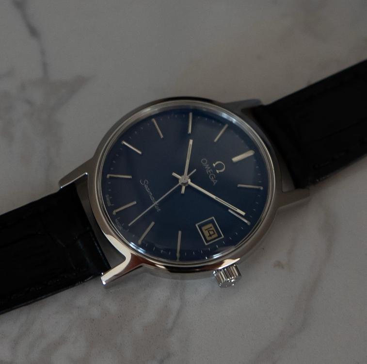 오메가 씨마스터 청판 수동 빈티지 시계 이미지