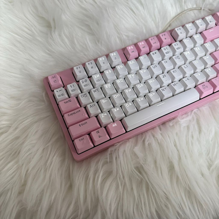 [리니어축 당일출발]앱코 해커K611텐키리스 핑크딸기 기계식키보드 게이밍--1