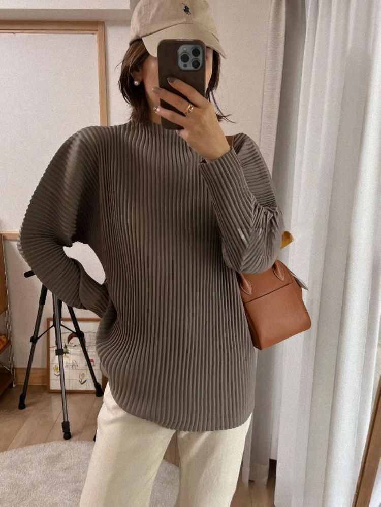 이세이미야케 옴므플리세 긴팔탑--1