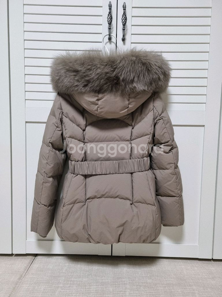 (택달린새제품)soup 폭스퍼 구스다운 숏패딩. 55사이즈. 코코아--1