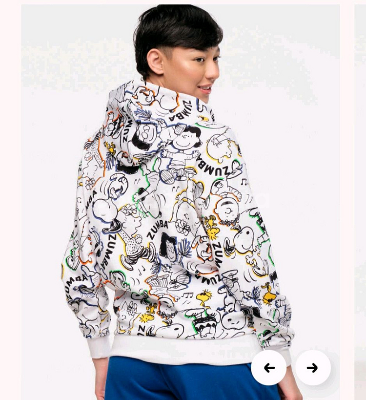 줌바ZUMBA 스누피 후드티S--1