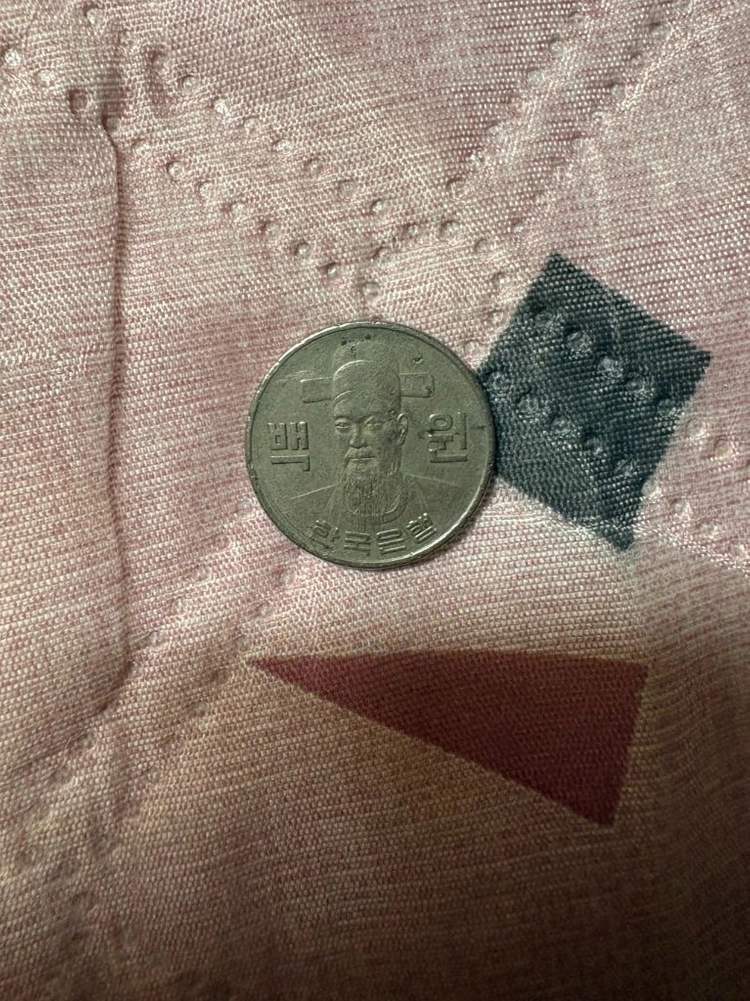 1972년 100원 동전 이미지