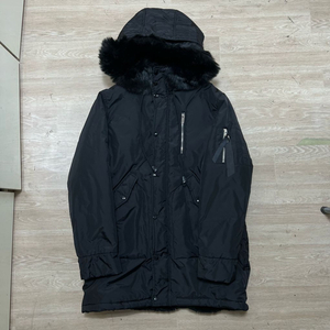 남성 퍼후드 야상 롱패딩 점퍼 [블랙] L/100 이미지