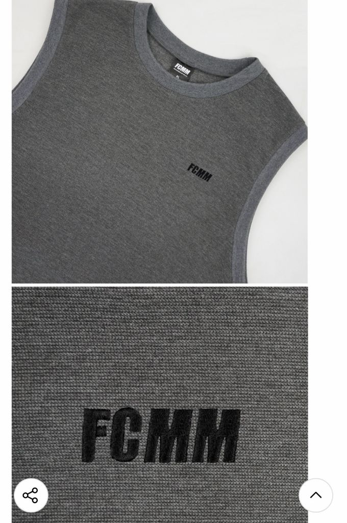 FCMM 에프씨엠엠 클럽 니트 베스트 차콜 M 이미지
