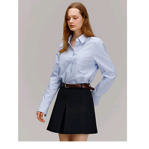 새상품) 앤유 Andyou 카셀 로고 자수 셔츠