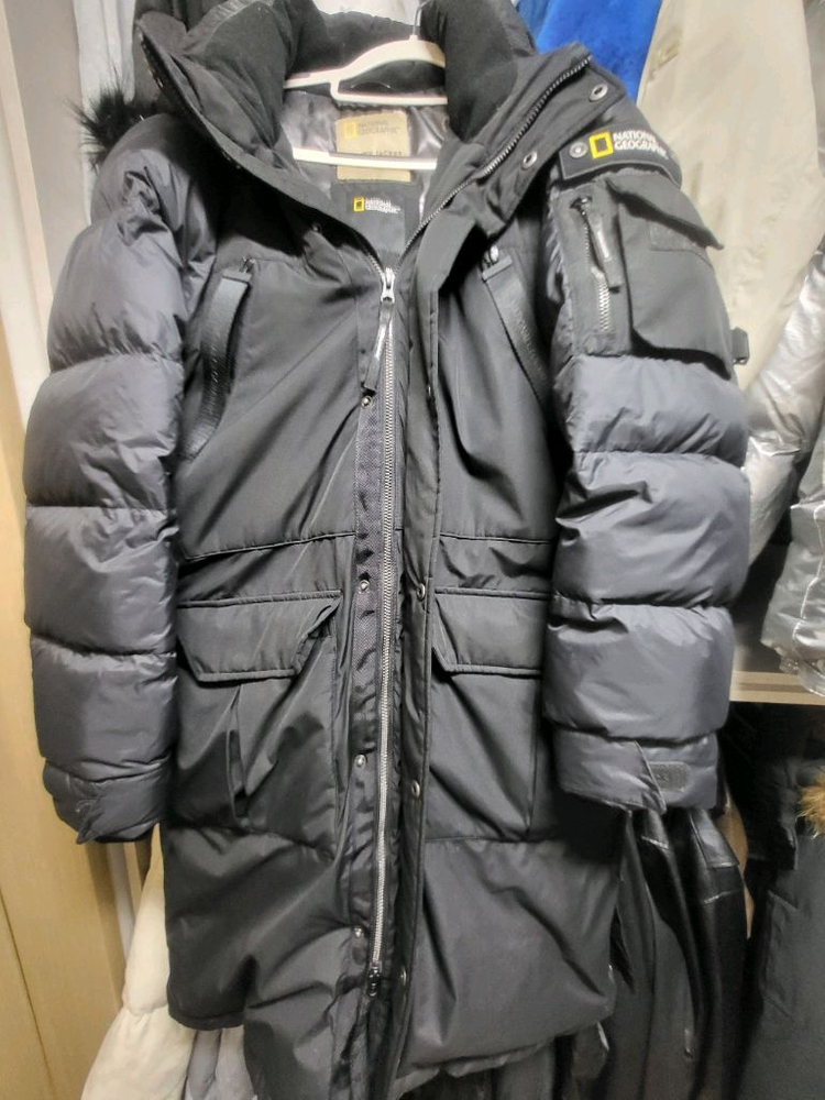 내셔널지오그래픽 롱패딩 블랙 M 이미지