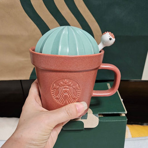 새상품S급]스타벅스 고슴도치 스푼 머그 296ml