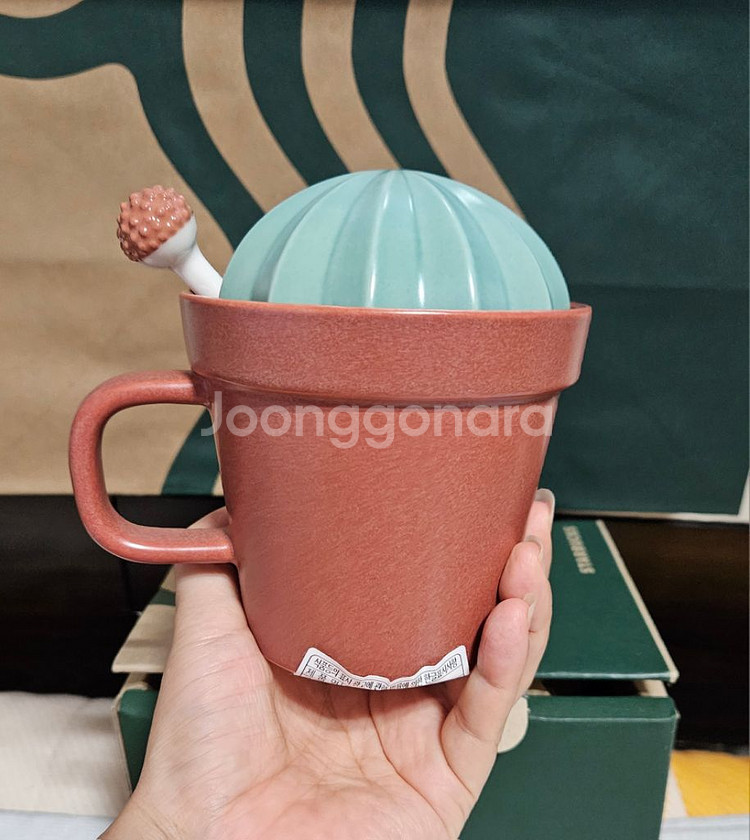 새상품S급]스타벅스 고슴도치 스푼 머그 296ml--2