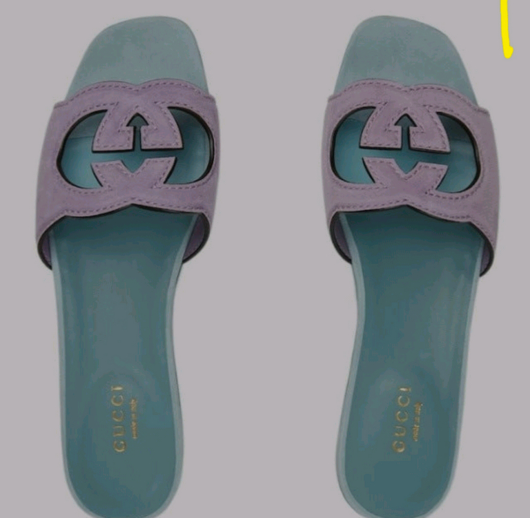 구찌 인터로킹 G 슬라이드 샌들--5