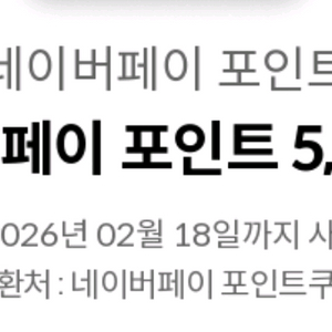 네이버페이 포인트 5천원권
