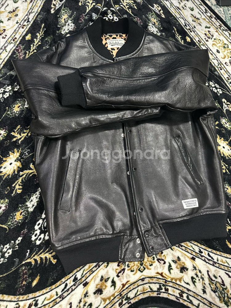 와코마리아 레더 바시티 스타디움 자켓 22fw M--1