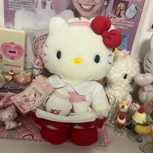 고전 레어 웨이트리스 한정판 키티 인형 산리오 메이드 노바라 빈티지 키티 이미지