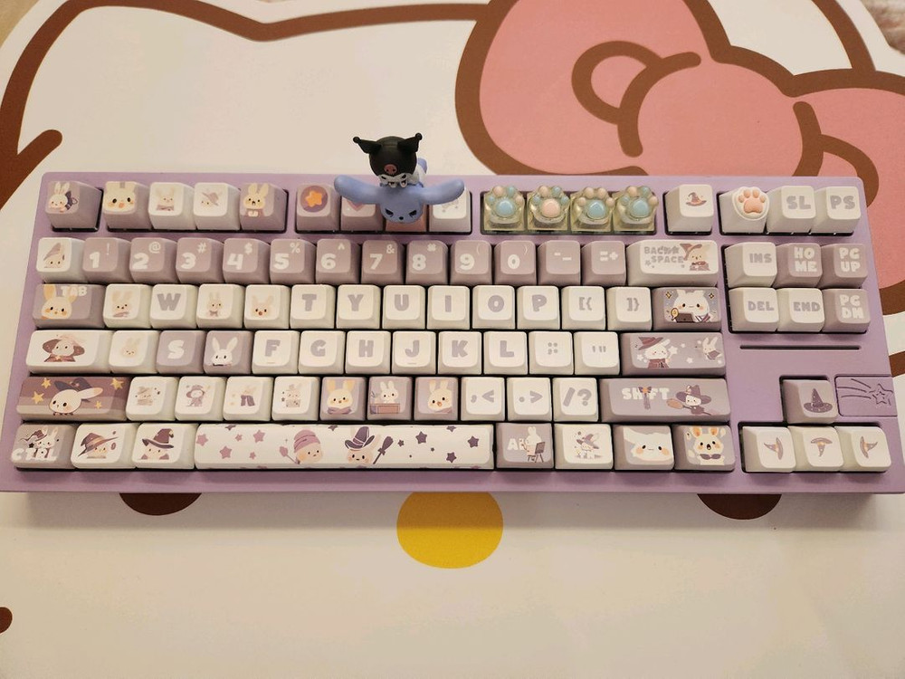 풀알루 보라색 키보드 (유선)--1