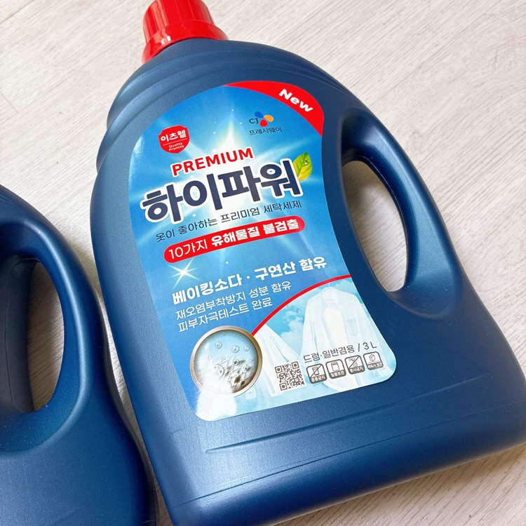 미개봉 > CJ프레시웨이 이츠웰 프리미엄 하이파워 세탁세제 3L 3개--1
