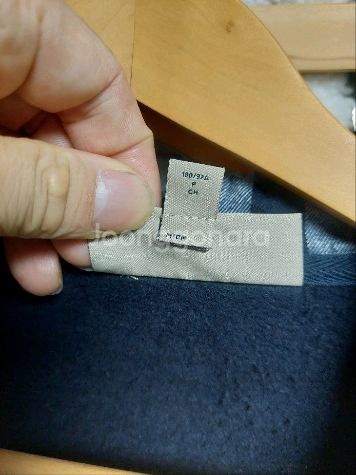 버버리 찐 네이비 후드집업 노바체크후드 s 실측95--3