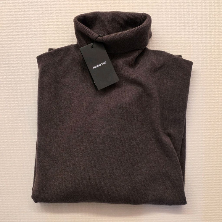 (새상품) 마시모두띠 다크 브라운 터틀넥 M 목폴라--0