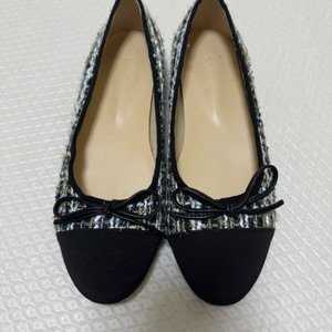 트위드 플랫 슈즈