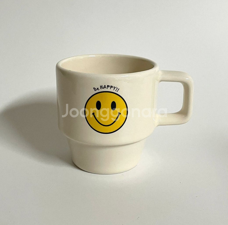 스마일 스택 머그, 도자기 커피잔, 머그컵 새상품--1