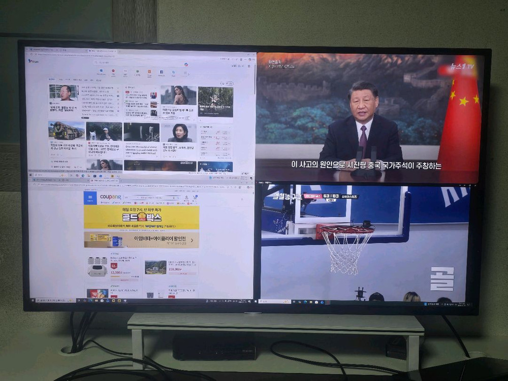 고사양 조립PC 반본체 + 43인치 4K모니터--3