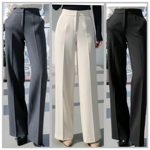 하이웨이스트 클래식 와이드 롱 슬랙스 (스판,기모,오피스룩)ㅡ무배 이미지