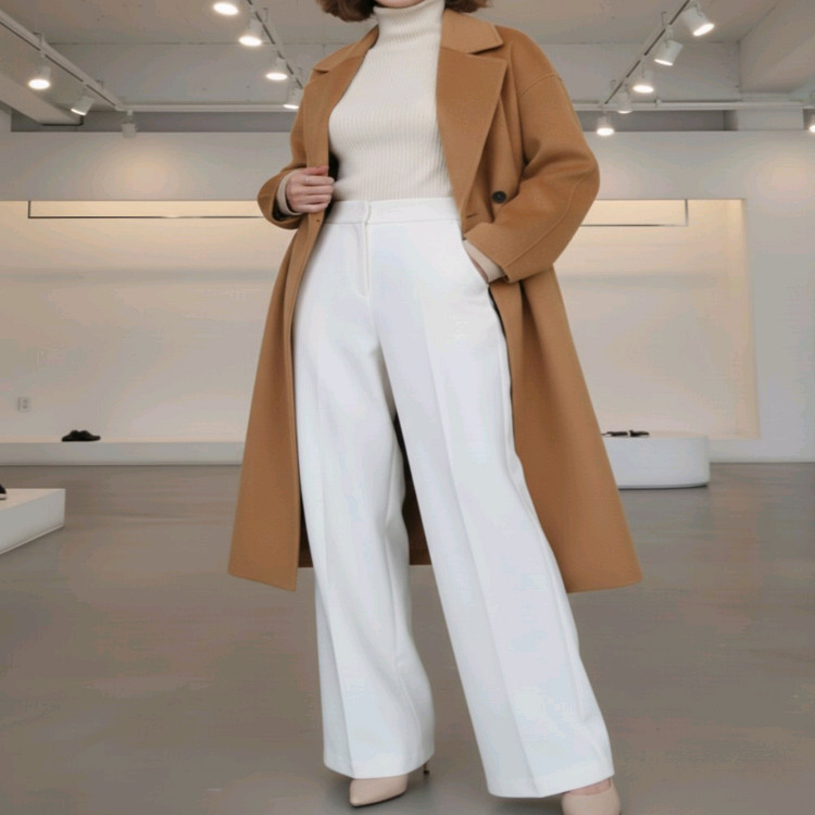 하이웨이스트 클래식 와이드 롱 슬랙스 (스판,기모,오피스룩)ㅡ무배 이미지